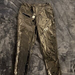 Fashion Nova Metallic Pleather Skinny Pants